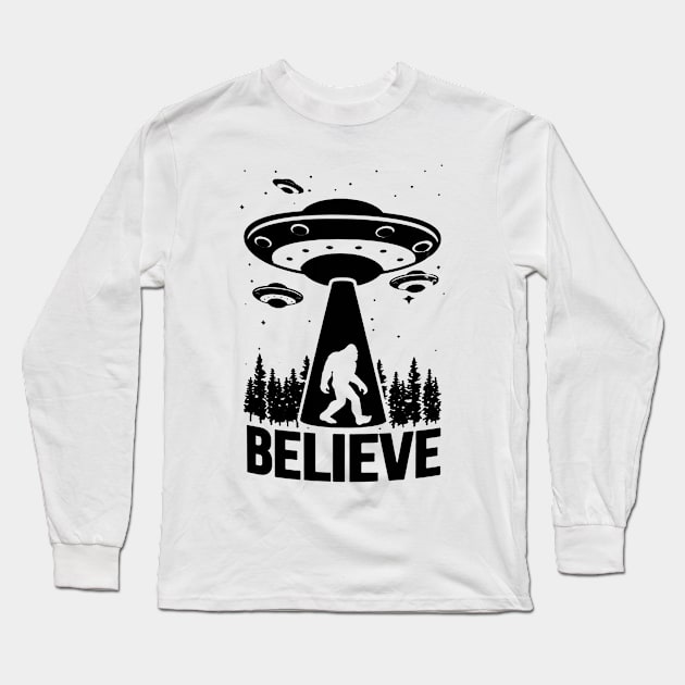 Bigfoot Alien Long Sleeve T-Shirt by bryanartsakti